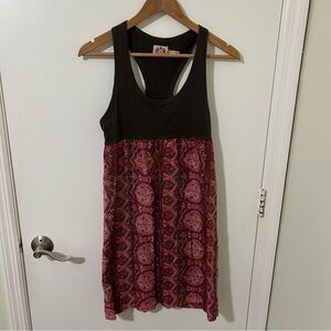 Juicy Couture | Pink and Brown Sleeveless Racerback Mini Dress | Size Small